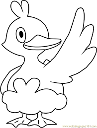 The diverse coloring page collection displayed on this website includes coloring challenges of varying levels of difficulty, for people of all ages and skill levels. Ducklett Pokemon Coloring Page For Kids Free Pokemon Printable Coloring Pages Online For Kids Coloringpages101 Com Coloring Pages For Kids