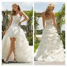 Free Shipping Fashion Organza Corset Short Front Long Back Wedding Dress Best Selling Us 179 00 Wedding Dresses Dresses Back Wedding Dress