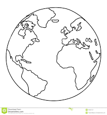 Mappamondo Da Colorare Per Bambini Con Disegno Di Cartina Politica