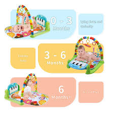 Water also collects in the middle play area so your baby can splash in a mini inflatable baby pool. Buy Baby Play Mat Activity Gym With 5 Hanging Toys Kick And Play Piano Gym Mat With Music And Lights Baby Jungle Gym For Infants And Toddlers Aged 0 To 12months Online