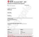 G802-2007 Amendment Of The Professional Services Agreement (Pack of 50)