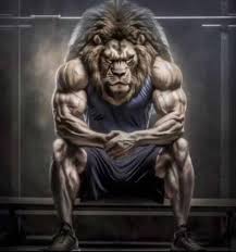 Buff lion sitting Meme Generator - Imgflip