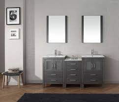 In a cozy bathroom where space is at a premium, the homeowners are accustomed to sharing. Vanity Ikea Bathroom Vanity Grey Bathroom Vanity Bathroom Remodel Idea