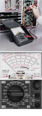 Provides both visual and audible voltage detection indication. Analog Multimeter Hitester 3030 10 Hioki