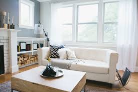 We still need light, so we have a pair of floor lamps. What To Put In Front Of Your Sofa