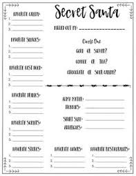 Pin On Secret Santa Questionnaire