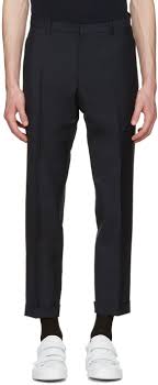 jil sander navy slim fit suit trousers men jil sander navy