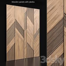 3d Models Other Decorative Objects Wooden Panels With Planks Wall Decor Design Wooden Wall Panels Wall Panel Design