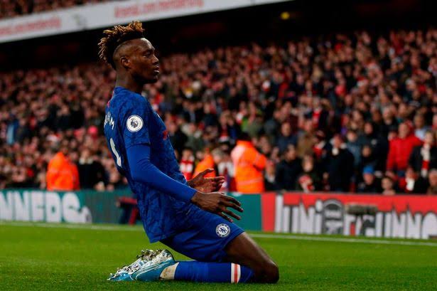 Image result for abraham goal vs arsenal"