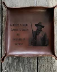 Leather Valet Tray Attache Gift for Dad Gift for Him Made is USA