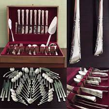 There are other factors to take into account when trying to gauge. Vintage Sterling Silverware Set Gorham Greenbrier Service For 8 Silverware Chest Sterling Silver Flatware With Serving Set Wedding Gift