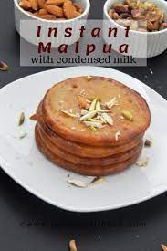 Instant Malpua Recipe With Condensed Milk Pavanis Kitchen Recipe Condensed Milk Recipes Recipes Ingredients Recipes