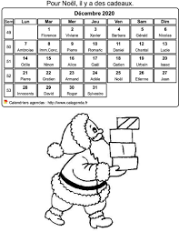 Calendrier 2020 A Colorier Du Mois De Decembre Calendrier décembre 2020 à imprimer. calendrier 2020 a colorier du mois de