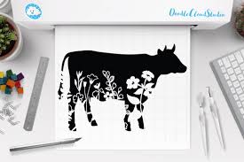 Download Floral Cow Svg Flower Cow Cut Files Pre Designed Photoshop Graphics Creative Market
