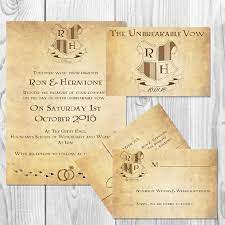 Harry Potter Wedding Invitation Set Digital Harry Potter Wedding Invitations Harry Potter Wedding Harry Potter Invitations