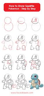 You Like The Cute Squirtle Pokemon Learn How To Draw Squirtle From Pokemon Just Follow Along Teh Easy Steps And Learn Pokemon Drawings Pokemon Easy Drawings