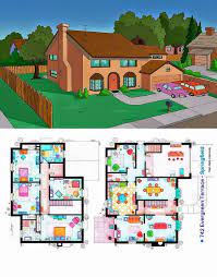 The simpsons house is a light pink later in the series the house becomes light brown two story detached house with an attached garage basement and loft a suburban tract house the building is at least 50 feet 15 m wide. Ever Wondered About The Floor Plan Of The Simpsons House Check It Out Simpson Family 742 Evergreen Terrace Springfield Ohio R Real Estate Humor Haus