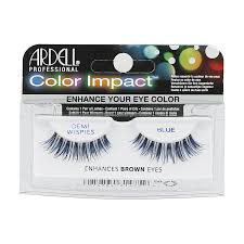Apply a thin line of adhesive along band. Buy Ardell Color Impact Lashes Demi Wispies Blue Calissa