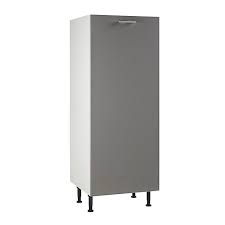 Caisson de cuisine gris cooke et lewis : Meuble De Cuisine Spicy Gris Facade Porte De Refrigerateur Caisson 1 2 Colonne L 60 Cm Castorama