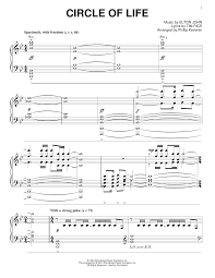 Circle of life piano, vocal and guitar singles hal leonard. Phillip Keveren Circle Of Life Sheet Music Pdf Notes Chords Pop Score Educational Piano Download Printable Sku 175003
