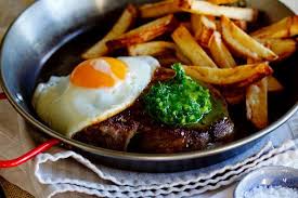 Steak And Egg With Herbed Chilli Butter With Chips Simply Delicious Beef Recipes Steak And Eggs Food