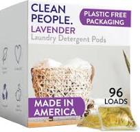 The Clean People Cápsulas de detergente para ropa hipoalergénicas, ultra  concentradas, embalaje reciclable, combate las manchas, lavanda, paquete de  ...
