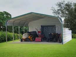 This single car metal garage is a great way to protect your car or truck. 18x26 Single Car Carport Regular Roof Carport1
