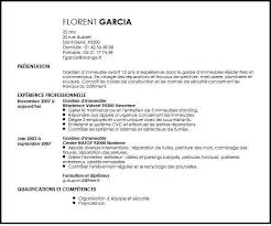Exemple De Cv Gardien D Immeuble Exemples Modeles De Cv