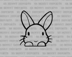 Peeking Schattig Vinyl Engels Lop Decal Hangoor Konijn Auto Sticker Lop Bunny Laptop Sticker Telefoon Sticker Glanzend Zwart Konijntjes Tekenen Konijn Auto Stickers