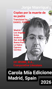 Extremely pleased to announce the press with which my client, Daniel Fierro,  has signed, Carola Mía Ediciones, in Madrid, Spain. FOREWORD BY: Dr. Kátia  Sherman, professor of Spanish at Hillsdale College Education