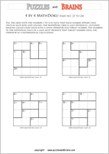 An 8x8 grid requires you use the numbers 1 to 8, and so on. Printable Mathdoku Math Puzzles That Look Like Printable Kenken Puzzles For Kids And Adults That Boost Your Math Skills