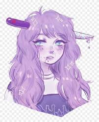 Search for characters by hair color, eye color, hair length, age, gender and animal ears using our visual search engine. Girl Anime Boychaaa Knife Purple Tumblr Blood Cute Anime Girl Pastel Gore Hd Png Download 1024x1024 890092 Pngfind
