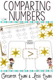 1 Nbt 3 Greater Than And Less Than Game Cowboy Theme Creative Classroom Math Centers Number Worksheets Kindergarten