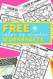 Download this running horse printable to entertain your child. Free Color By Number Math Sheets Lucky Little Learners