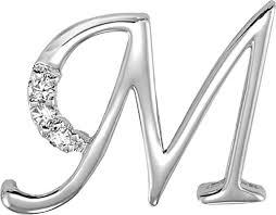 Its name in english is em (pronounced / ˈ ɛ m / ), plural ems. Buy Kiara Women S Silver M Alphabet Design American Diamond Pendant Kip0090 At Amazon In