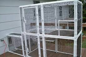 Pvc Catio Cat Enclosure Diy Cat Enclosure Cat Cages