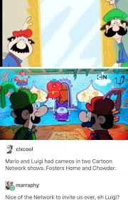 Mario And Luigi In Cartoon Network Super Mario Mario Memes Mario And Luigi Super Mario Art