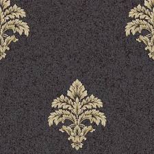 Black And Gold Baroque Wallpaper Black And Gold Baroque Medallion Fleur De Lis Toile Wallpaper Medallion Wallpaper Toile Wallpaper Embossed Wallpaper