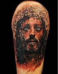 Nice Best Ever 3d Jesus God Tattoo Design Idea By Artist Christ Tattoo Facial Tattoos Arm Tattoo Realistic