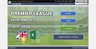 premier league 2019 20 excel template pl fixture tables team info fixtures templates equipment tracking sheet