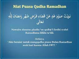 Niat Puasa Qadha Ramadhan Dan Doa Buka Puasa Arab Latin Dan Artinya Portal Kudus