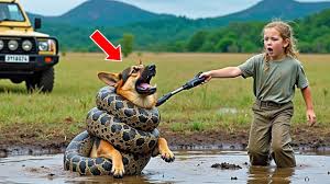 Little Girl Risks Life To Save German Shepherd From Python...What Happens Next Will Amaze You!