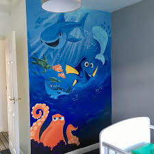 Finding Dory Painted Wall Mural Kids Wall Murals Wall Murals Painted Hand Painted Walls