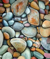 Pebbles Acrylic On Paper Sean Coupe Stone Art Art Drawing Rocks