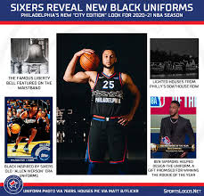 Show your loyalty to the sixers in licensed 76ers jerseys from the philadelphia 76ers store. Sixers Unveil New Black Uniform Simmons Gets His Wish Sportslogos Net News