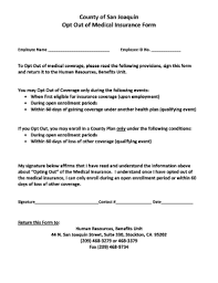 This healthcare insurance claim form comes is handy to claim an amount against a health insurance policy. Opt Out Medical Insurance