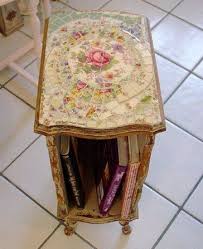 Mosaic Magazine Rack Idea For The Mag Rack I Have With The Lamp Attached Mosaic Furniture Mosaic Tile Art Mosaic Art