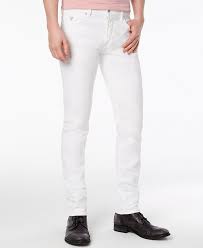 Our update to a classic. Guess Men S Slim Tapered Fit Stretch White Jeans Reviews Jeans Men Macy S