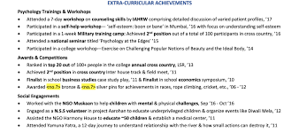 resume accomplishments examples