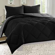 We'll review the issue and make a decision about a partial or a full refund. Empire 3pc Reversible Comforter Set Microfiber Quilted Bed Cover Twin Grey Black Walmart Com Walmart Com